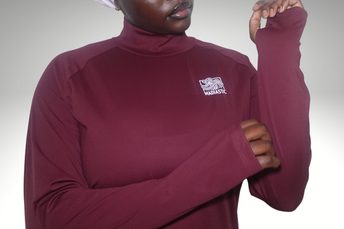 MADIASTIC Fit Burgundy Top