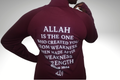 MADIASTIC Fit Long Sleeve Burgundy Top (Quran Verse)